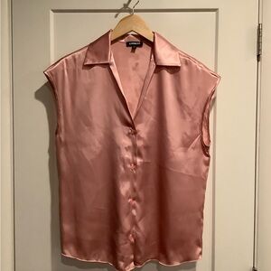 Express Women's Blush Satin Blouse